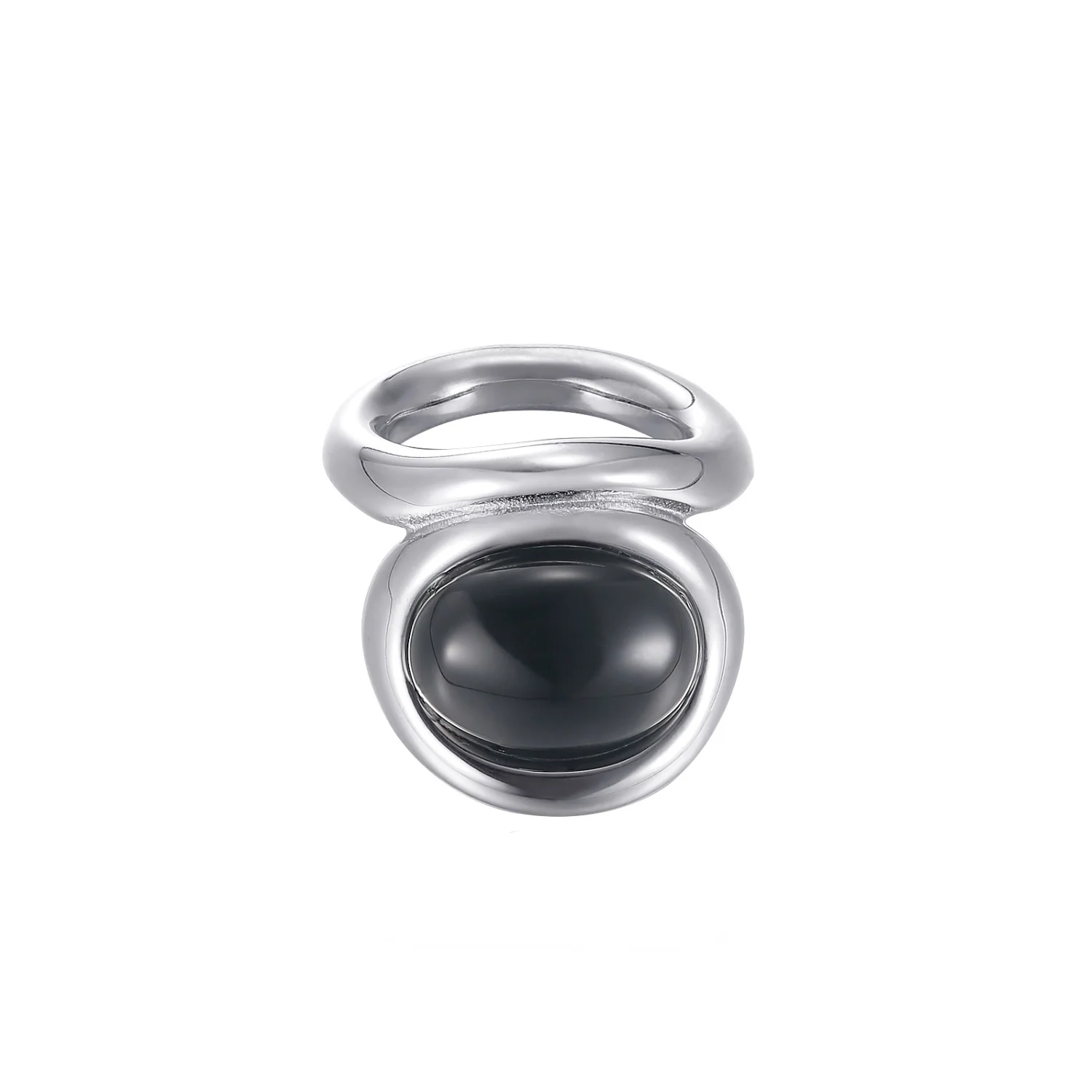 STATEMENT COCKTAIL RING. BLACK - Image 5